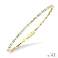 ASHI Diamond Fullway Straight Flex Bangle 706W1PPFGYG