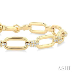 ASHI Paperclip Diamond Fashion Bracelet 70771PPFGYG