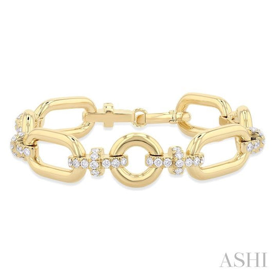 ASHI Bold Link Diamond Fashion Bracelet 70792PPFGYG