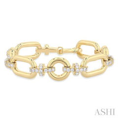 ASHI Bold Link Diamond Fashion Bracelet 70792PPFGYG