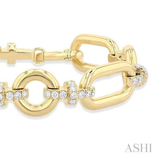 ASHI Bold Link Diamond Fashion Bracelet 70792PPFGYG