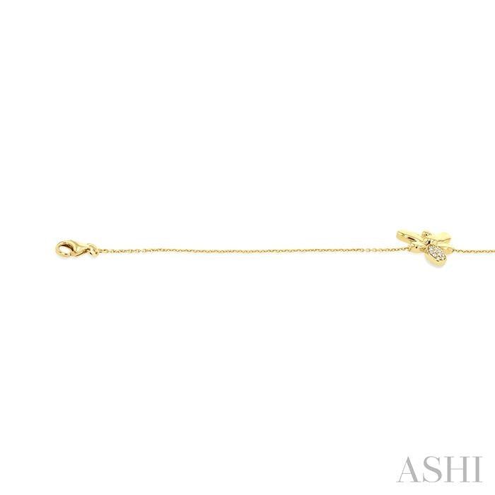 ASHI Bumble Bee Petite Diamond Fashion Chain Bracelet 707E0PPTSYG