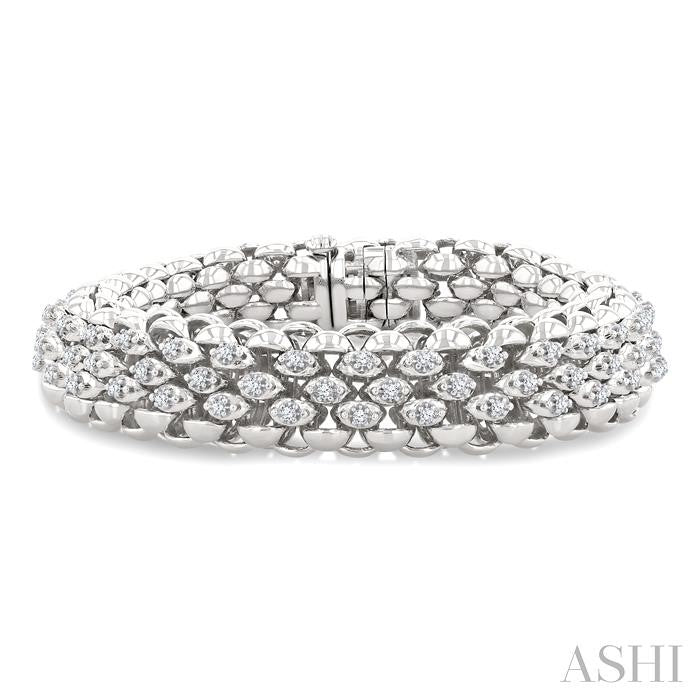 ASHI Bold Weave Diamond Fashion Bracelet 70831PPFGWG-1.25
