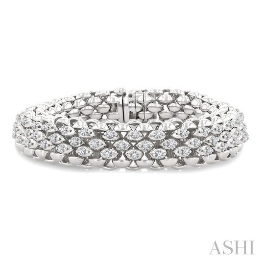 ASHI Bold Weave Diamond Fashion Bracelet 70831PPFGWG-1.25