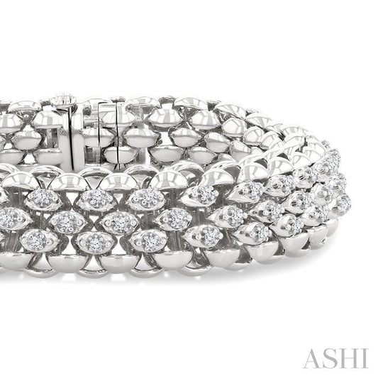 ASHI Bold Weave Diamond Fashion Bracelet 70831PPFGWG-1.25