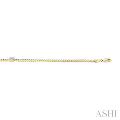 ASHI Emerald Shape Curb Diamond Fashion Bracelet 7084QPPFGYG-OC