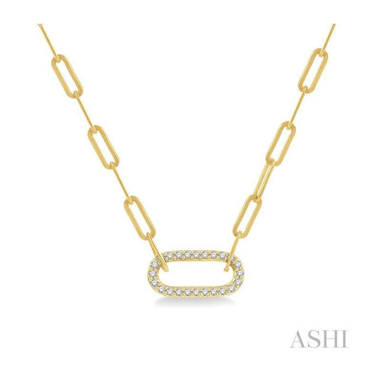 ASHI Paper Clip Diamond Fashion Pendant 998GQPPFHNKYG
