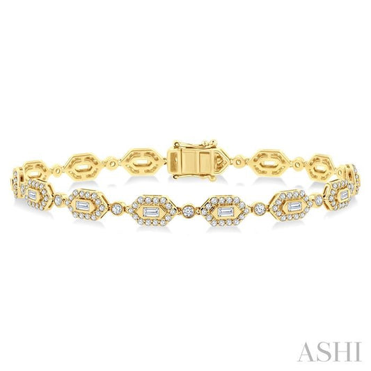 ASHI Diamond Fashion Link Bracelet 70852PPFHYG