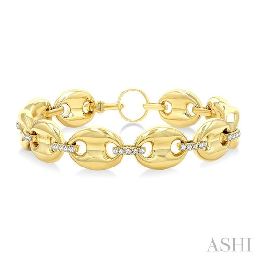 ASHI Bold Mariner Link Diamond Fashion Bracelet 7087HPPFGYG