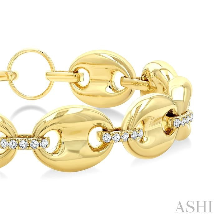 ASHI Bold Mariner Link Diamond Fashion Bracelet 7087HPPFGYG
