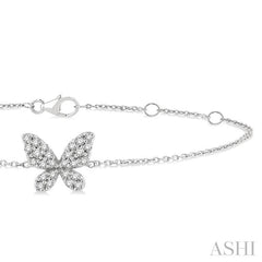 ASHI Butterfly Petite Diamond Fashion Chain Bracelet 708E0PPTSWG