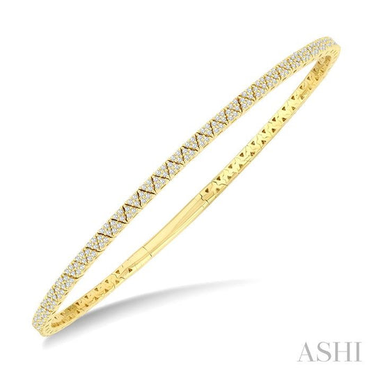 ASHI Diamond Pave Flex Bangle 708W1PPFGYG