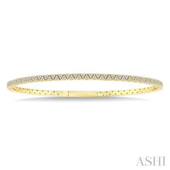 ASHI Diamond Pave Flex Bangle 708W1PPFGYG