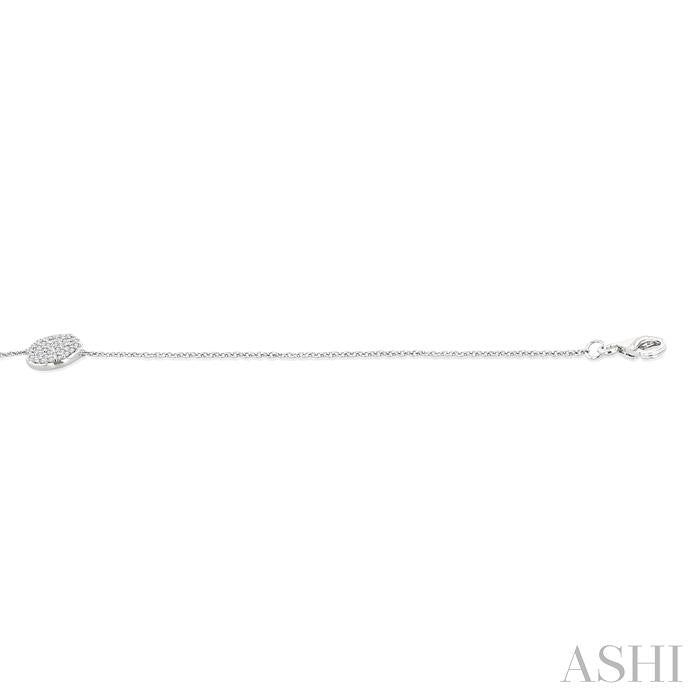 ASHI Circle Petite Diamond Fashion Chain Bracelet 709E0PPTSWG