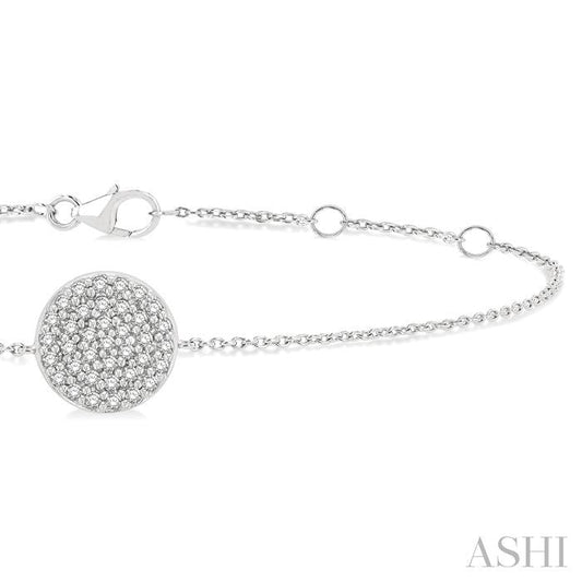 ASHI Circle Petite Diamond Fashion Chain Bracelet 709E0PPTSWG