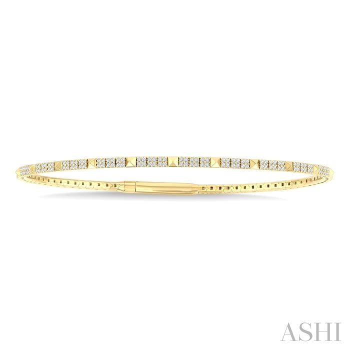 ASHI Diamond Pave Flex Bangle 709W3PPFGYG