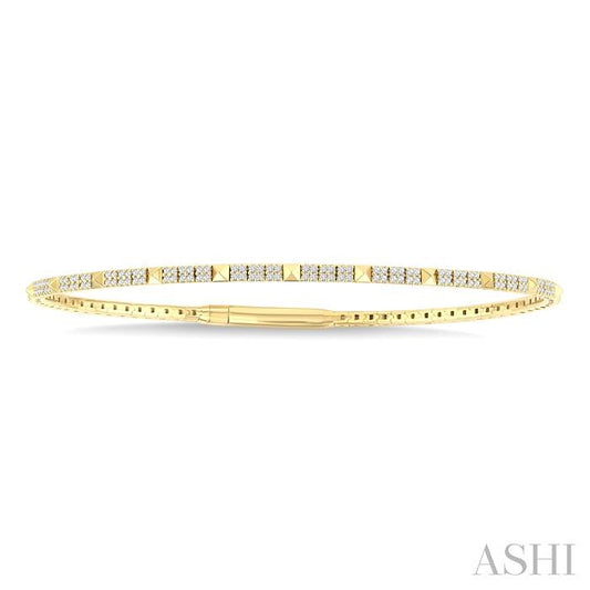 ASHI Diamond Pave Flex Bangle 709W3PPFGYG