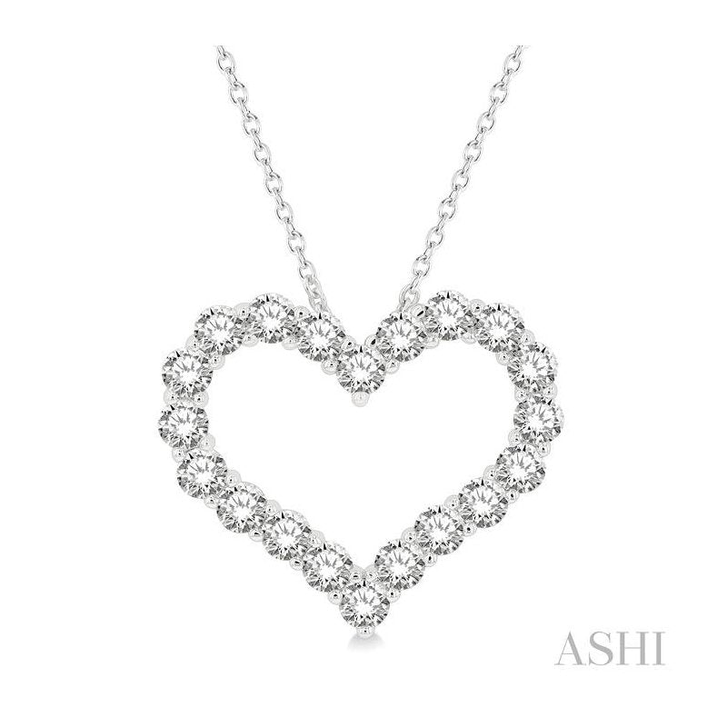 ASHI Heart Shape Diamond Pendant 94050PPFGPDWG-4.00