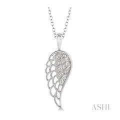 ASHI Silver Angel Wings Diamond Fashion Pendant 87259PPSSSLPD