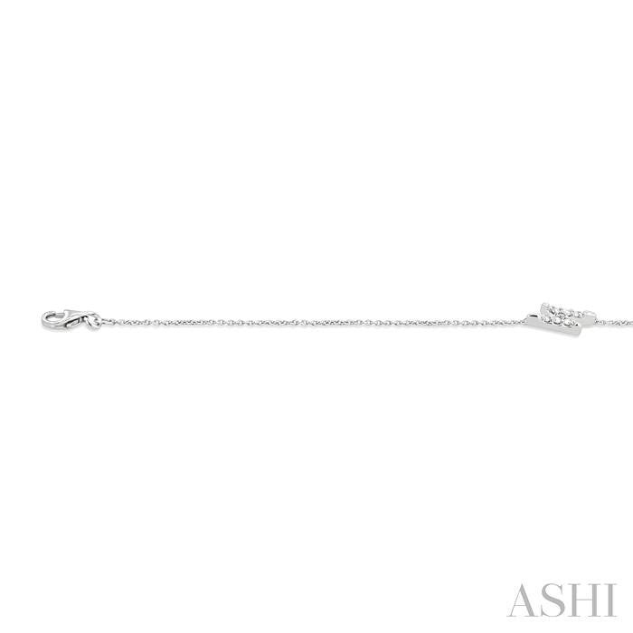 ASHI Lightning Bolt Petite Diamond Fashion Chain Bracelet 710E0PPTSWG