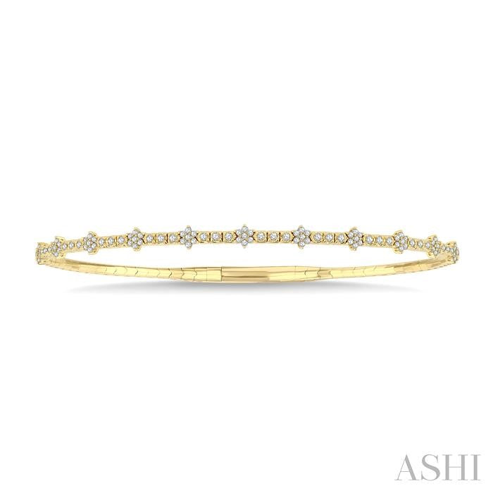 ASHI Fullway Diamond Starburst Flex Bangle 710W5PPFGYG