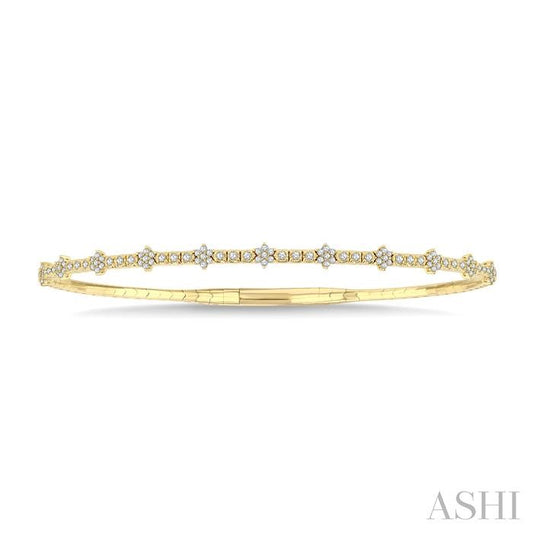 ASHI Fullway Diamond Starburst Flex Bangle 710W5PPFGYG