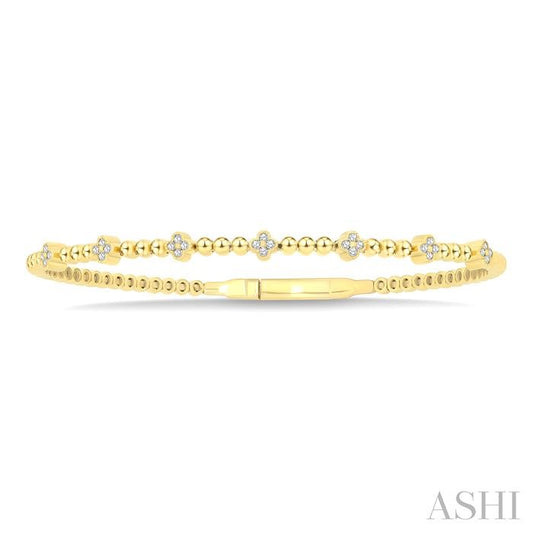 ASHI Bead Clover Diamond Fashion Bangle 71258PPTGYG