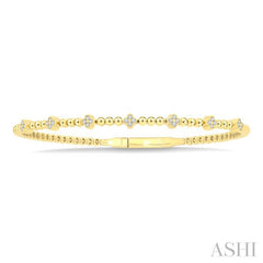 ASHI Bead Clover Diamond Fashion Bangle 71258PPTGYG