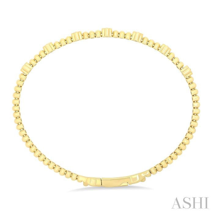 ASHI Bead Clover Diamond Fashion Bangle 71258PPTGYG