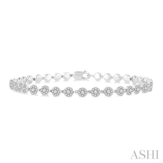 ASHI Cluster Diamond Fashion Bracelet 71271PPFGWG-1.30
