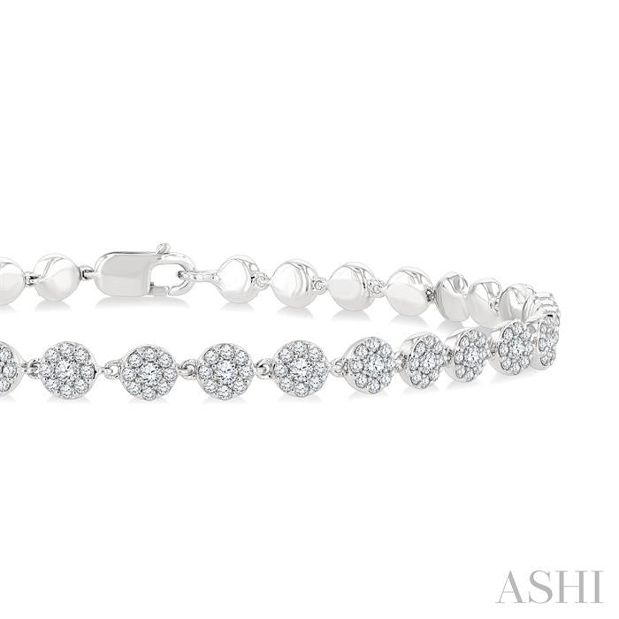 ASHI Cluster Diamond Fashion Bracelet 71271PPFGWG-1.30
