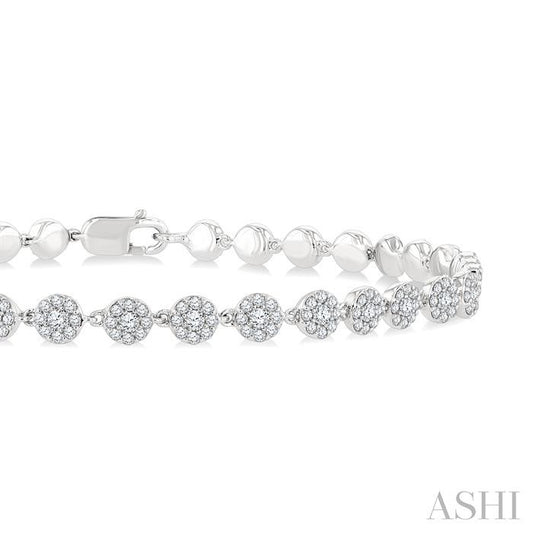 ASHI Cluster Diamond Fashion Bracelet 71271PPFGWG-1.30