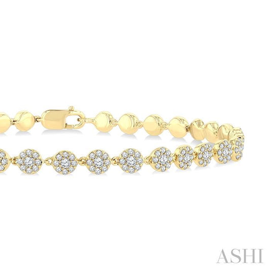 ASHI Cluster Diamond Fashion Bracelet 71271PPFGYG-1.30