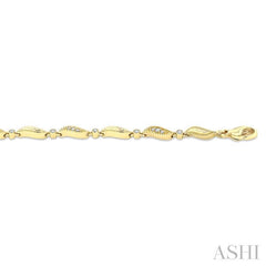 ASHI Wave Diamond Fashion Bracelet 7129QPPTSYG