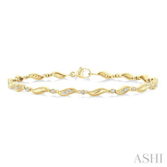 ASHI Wave Diamond Fashion Bracelet 7129QPPTSYG