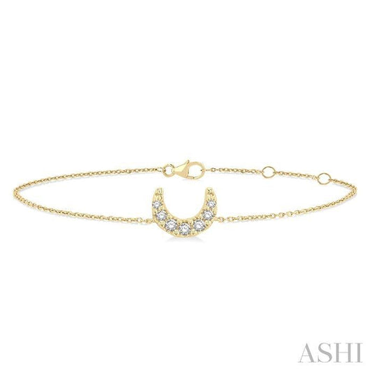 ASHI Moon Petite Diamond Fashion Chain Bracelet 712E0PPTSYG