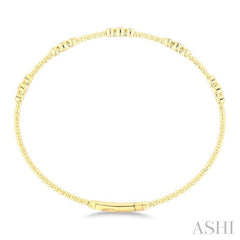 ASHI 3 Stone Bezel Diamond Flex Bangle 712W3PPFGYG
