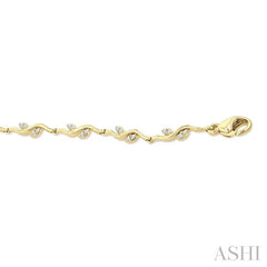 ASHI Leaf Diamond Fashion Bracelet 7130QPPTSYG