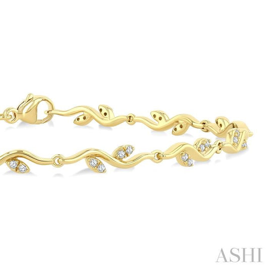 ASHI Leaf Diamond Fashion Bracelet 7130QPPTSYG