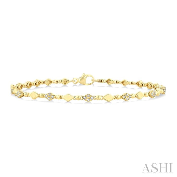 ASHI Art Deco Diamond Fashion Bracelet 7132QPPTSYG