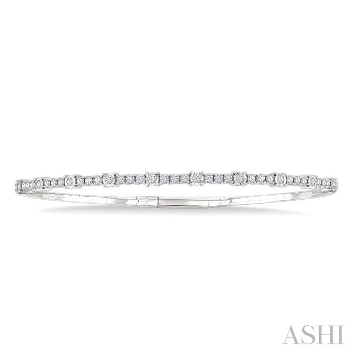 ASHI Illusion Diamond Flex Bangle 713W2PPFGWG