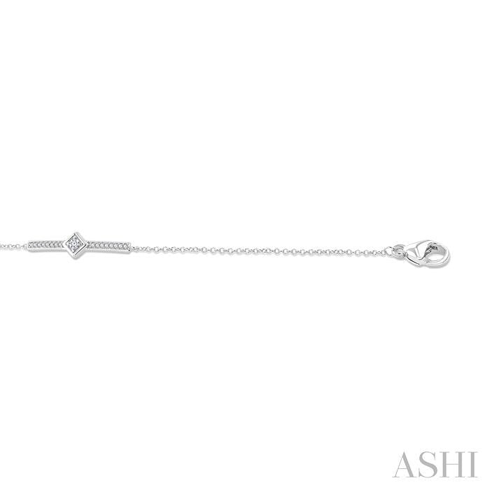 ASHI Bar Diamond Fashion Chain Bracelet 714E8PPTGWG
