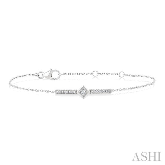 ASHI Bar Diamond Fashion Chain Bracelet 714E8PPTGWG