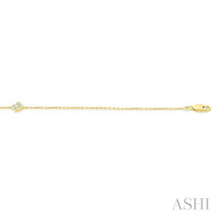 ASHI Clover Bezel Petite Diamond Fashion Chain Bracelet 715E0PPTGYG