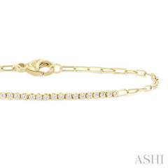 ASHI Paperclip Diamond Fashion Chain Bracelet 716AQPPFGYG