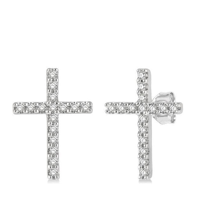 Parkplace Jewelers Cross Petite Diamond Fashion Earrings 643D8PPTSERWG