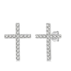 Parkplace Jewelers Cross Petite Diamond Fashion Earrings 643D8PPTSERWG