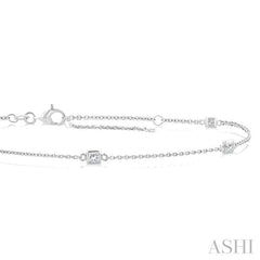 ASHI Princess Shape Diamond Station Chain Bracelet 720CQPPFGWG-PRN