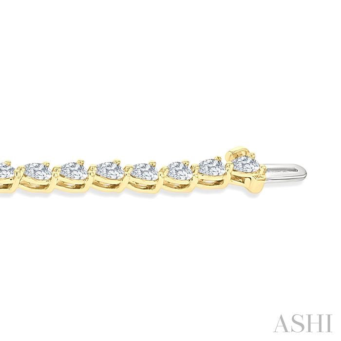 ASHI Pear Shape East-West Diamond Bracelet 72114PPFHYG-PR