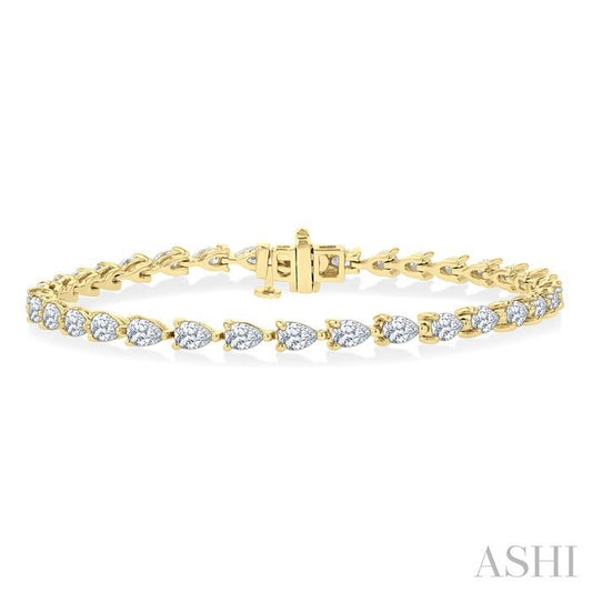 ASHI Pear Shape East-West Diamond Bracelet 72114PPFHYG-PR